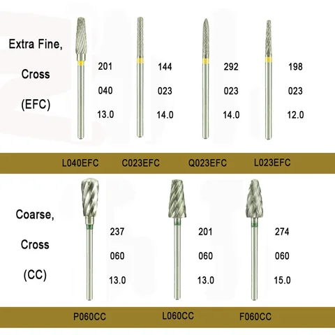 Cortadores de Carboneto de Tungstênio Laboratório para Acabamento e Polimento Lote Brocas Carbide Composto Dental Burs 10 Pçs – hp