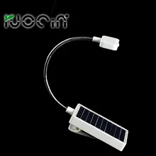 Клипса с солнечной батареей лампа, Мини Портативный солнечной энергии книга лампа глаз, студенческого общежития обучающий светильник USB зарядка