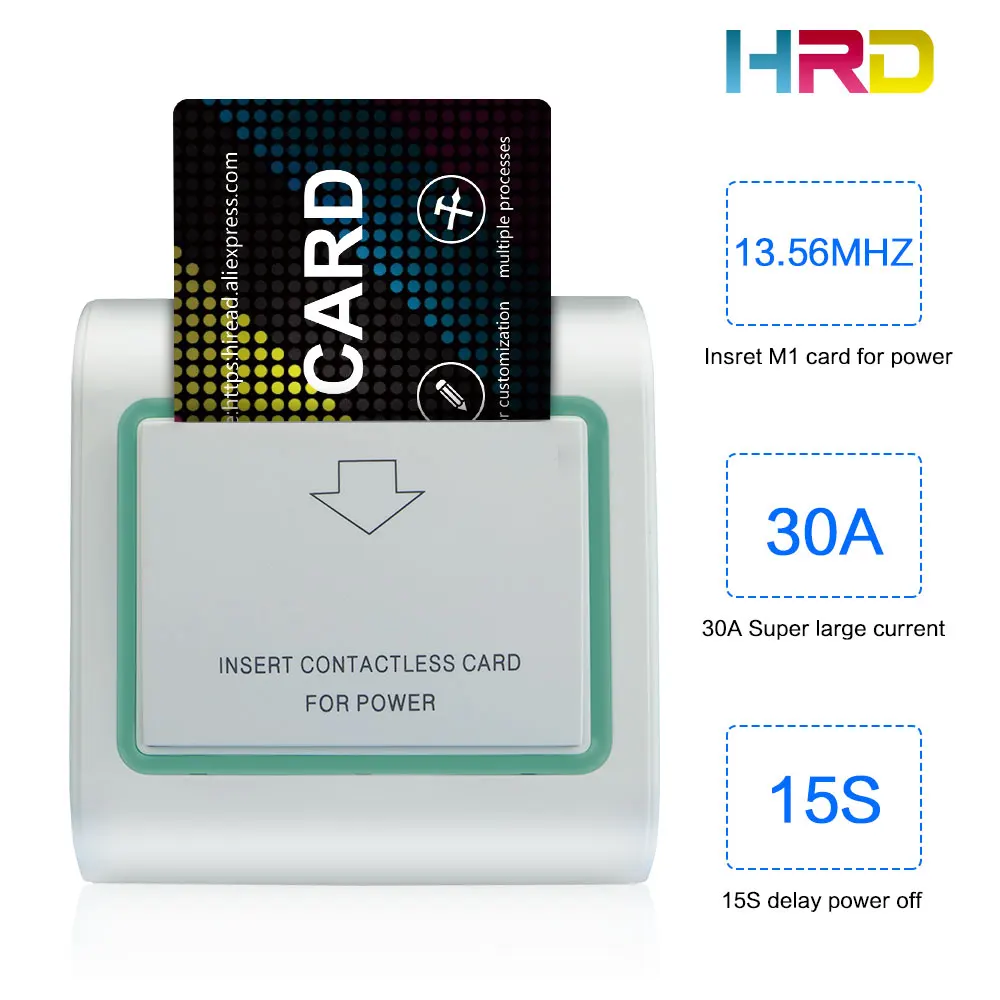 Белый зеленый сторона 13 56 МГц переключатель карты отеля Rfid номер ключ держатель