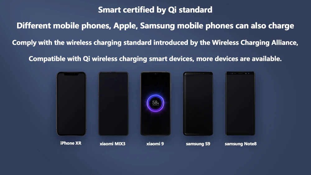 Original Xiaomi Wireless Power Bank，10000mAh Qi Fast Wireless Charger USB Type C Mi Powerbank Portable Charging Power bank
