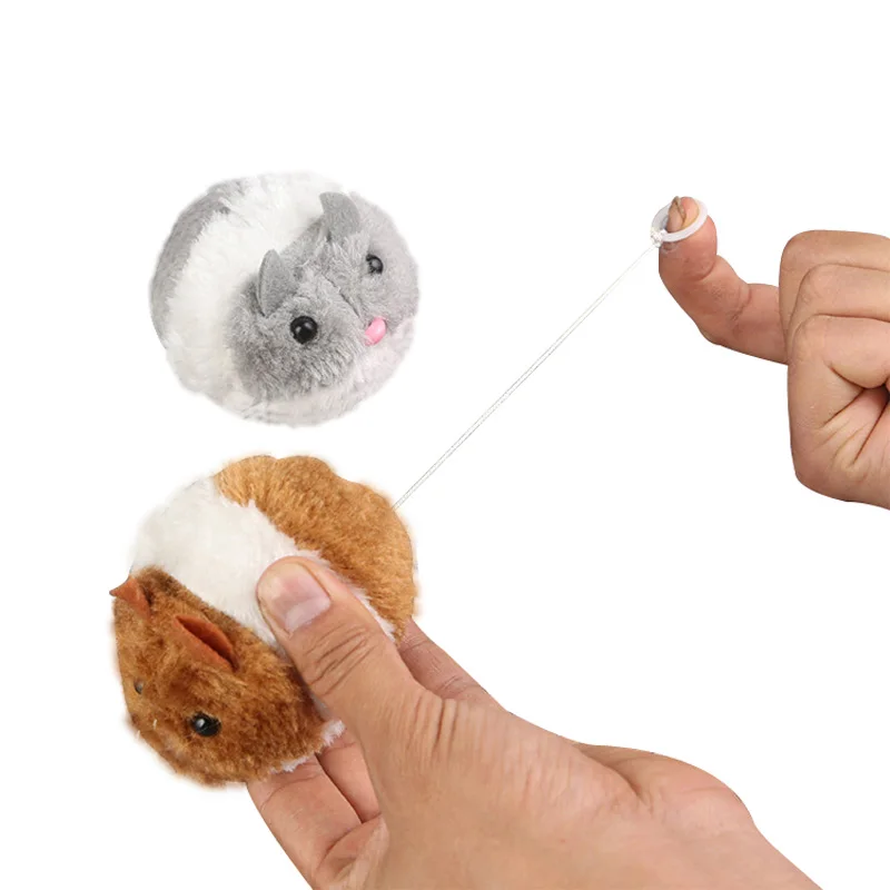 Pawstrip 1 шт. трясущиеся игрушки для кошек с мышкой интерактивные тяговые кольца вибрационные игрушки для кошек 7*6 см