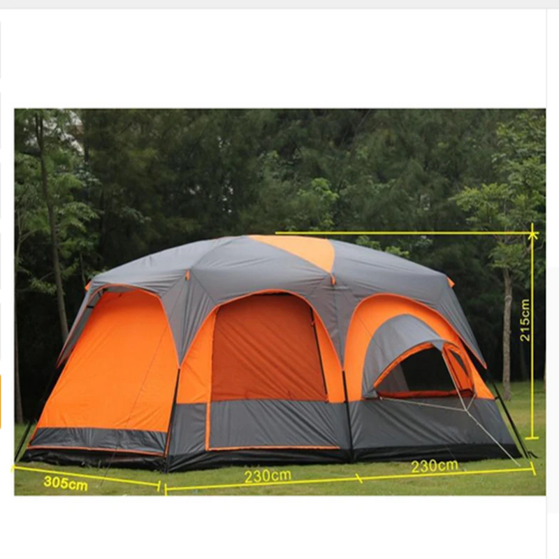 Luxury Ultralarge High Quality One Hall Two Bedrooms 6 8 10 12 Luxury Ultralarge High Quality One Hall Two Bedrooms 6 8 10 12 Outdoor Camping Tent 215cm Height Waterproof Party Family 1 Main Street Usa