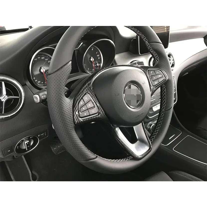 Крышка рулевого колеса из углеродного волокна для Benz C-Class W205 14-17/GLC-Class