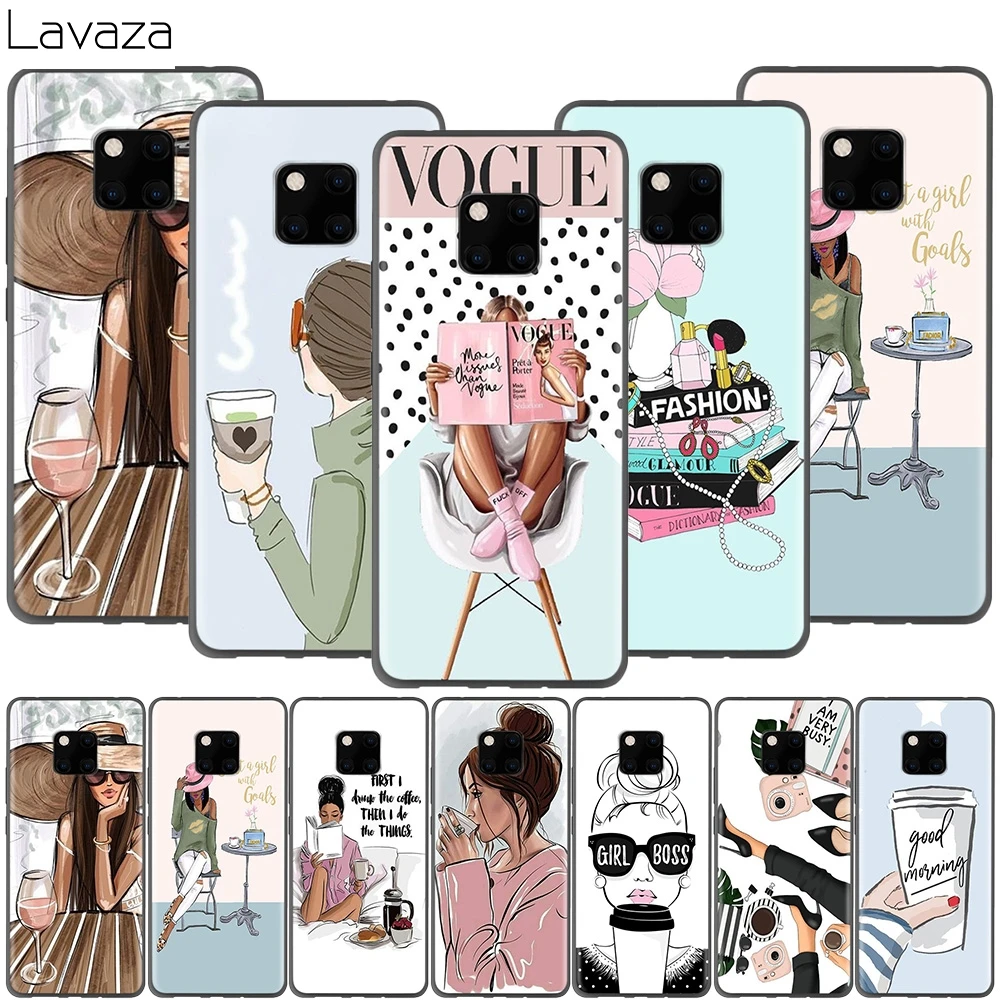 Lavaza Vogue принцесса девушки женщины кофе чехол для Huawei P30 P20 P10 P9 P8 Mate 20 10 Pro Lite P Smart
