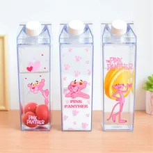 Мультяшные розовые Пантеры бутылки для воды скандинавский шик прозрачные пластиковые бутылки для сока пива уникальная коробка для молока форма бутылки для напитков