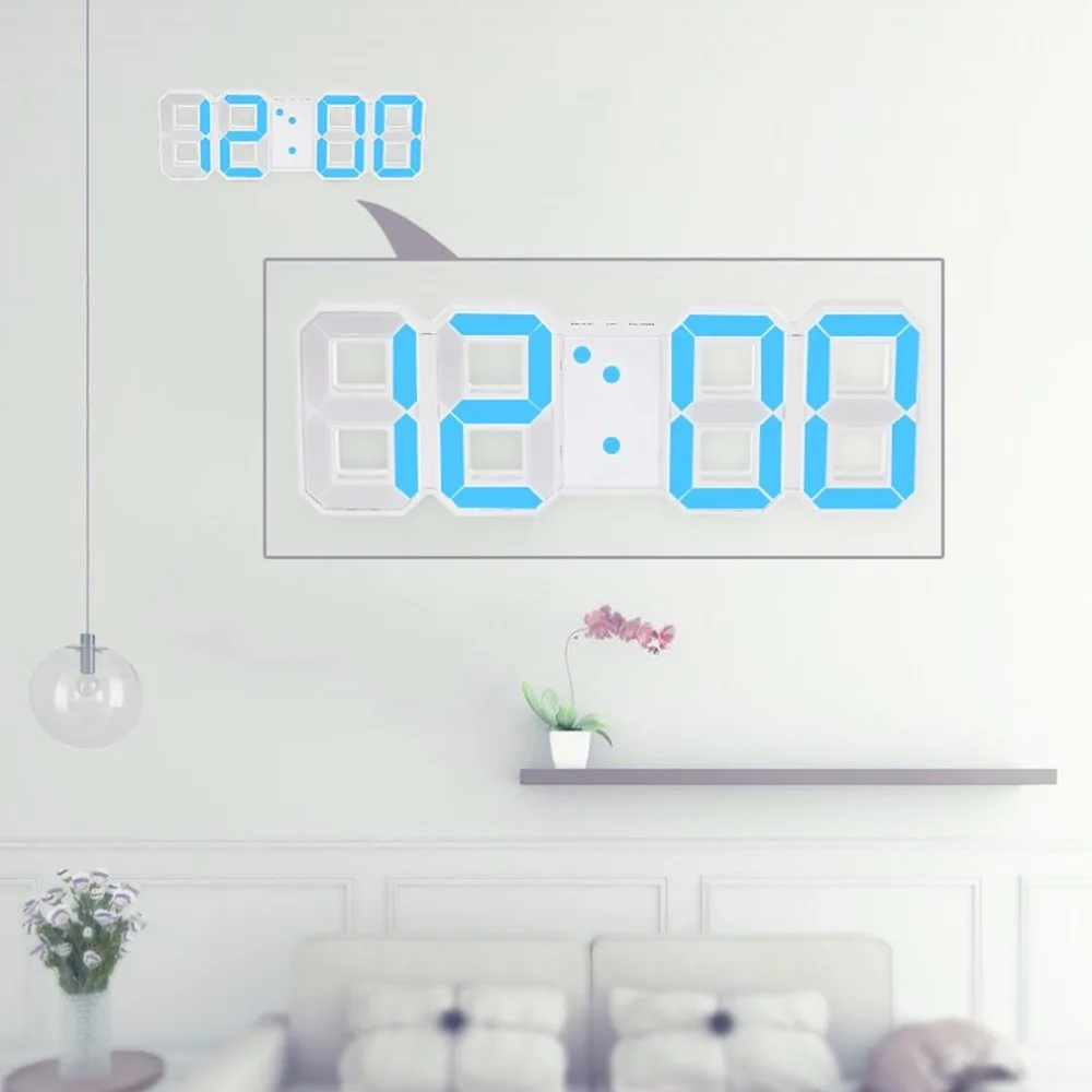 

Modern Design Large Size Digital LED Wall Clock Watch Unique Vintage Home Decoration Timer Watch Alarm Clocks