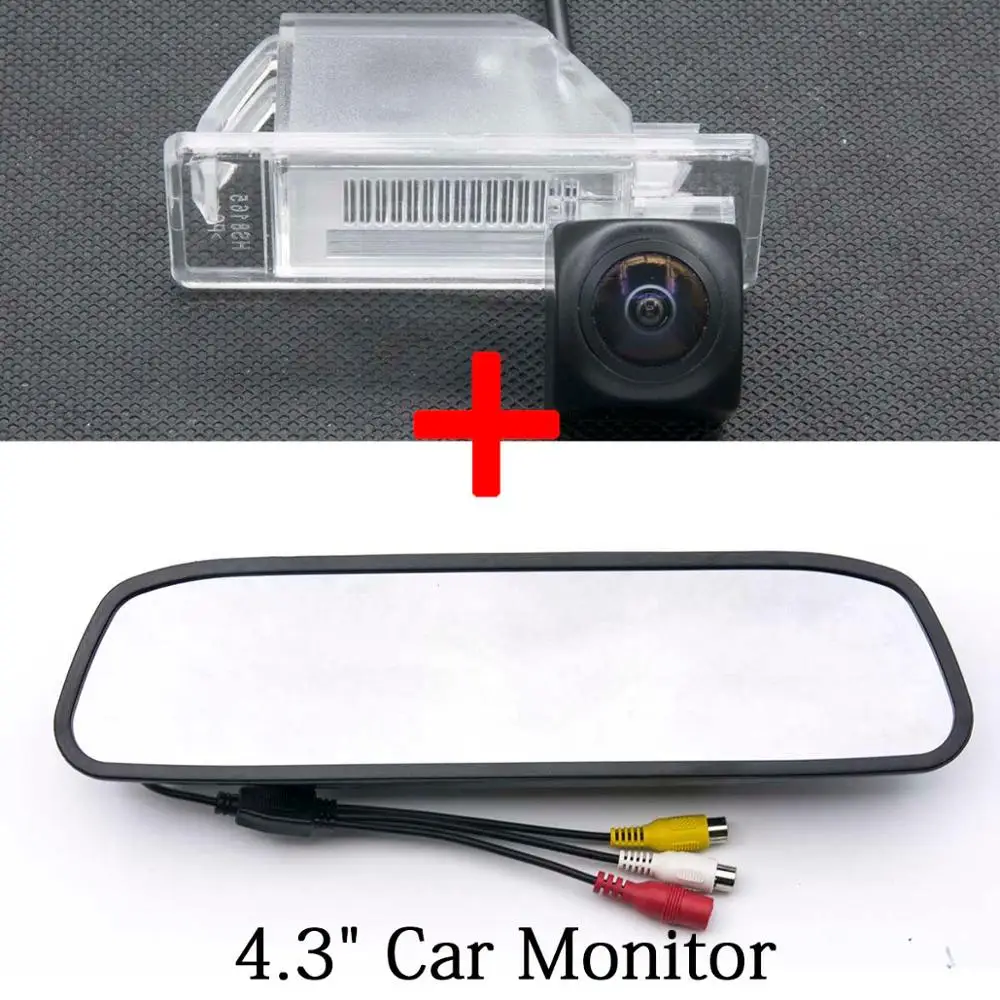 Рыбий глаз 1080P MCCD Starlight Автомобильная камера заднего вида для Nissan X Trail X-Trail Qashqai Juke Sunny, Versa Citroen C-Quatre - Название цвета: Camera 4.3 Mirror