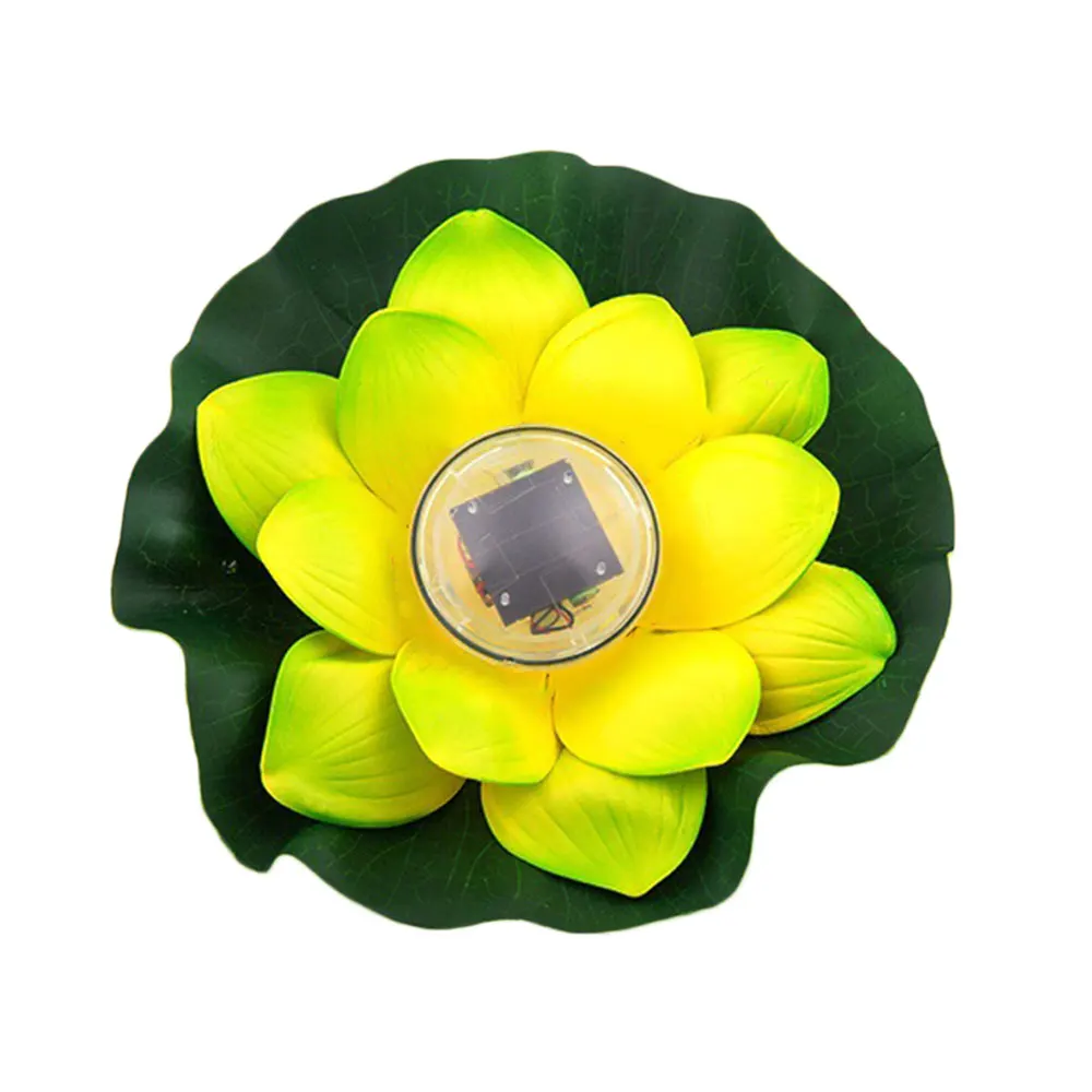 

Mabor Solar Power Water Lily Wishing Light Floatage Lamp Waterproof Pool Random Color