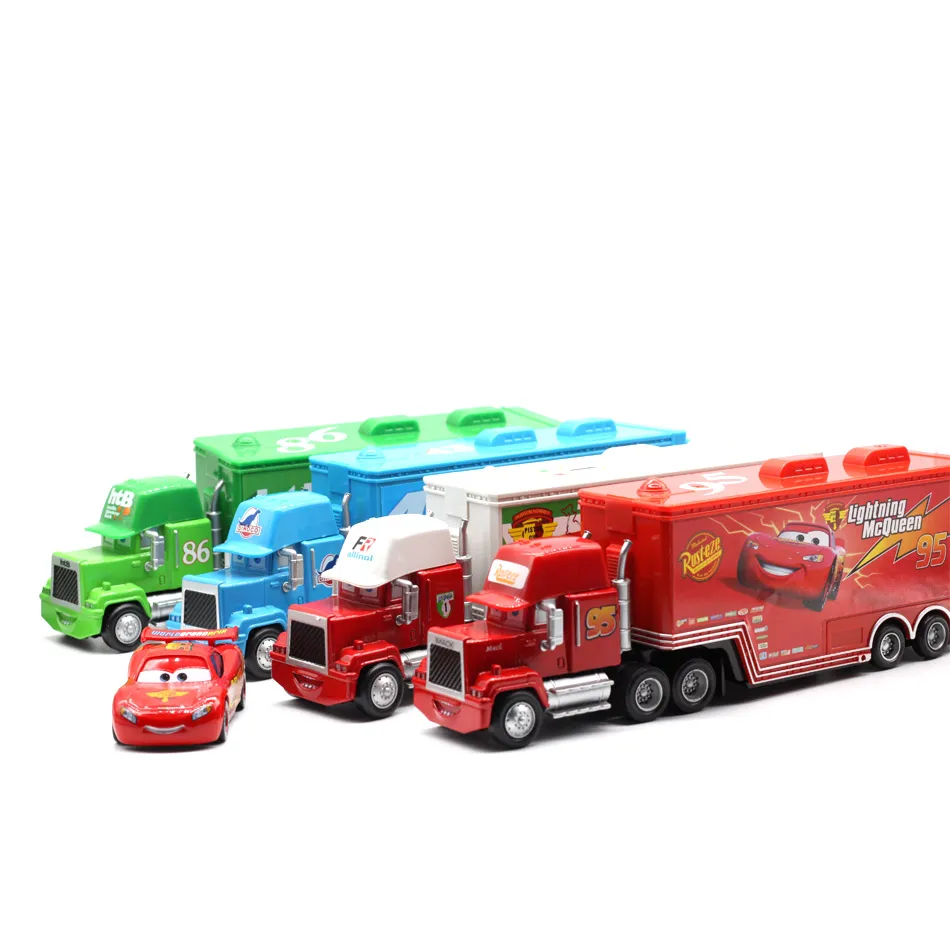 Disney Pixar тачки Mack Lightning McQueen& Chick Hicks& King& Fabulous Hudson игрушечный автомобиль 1:55 свободная Новинка и