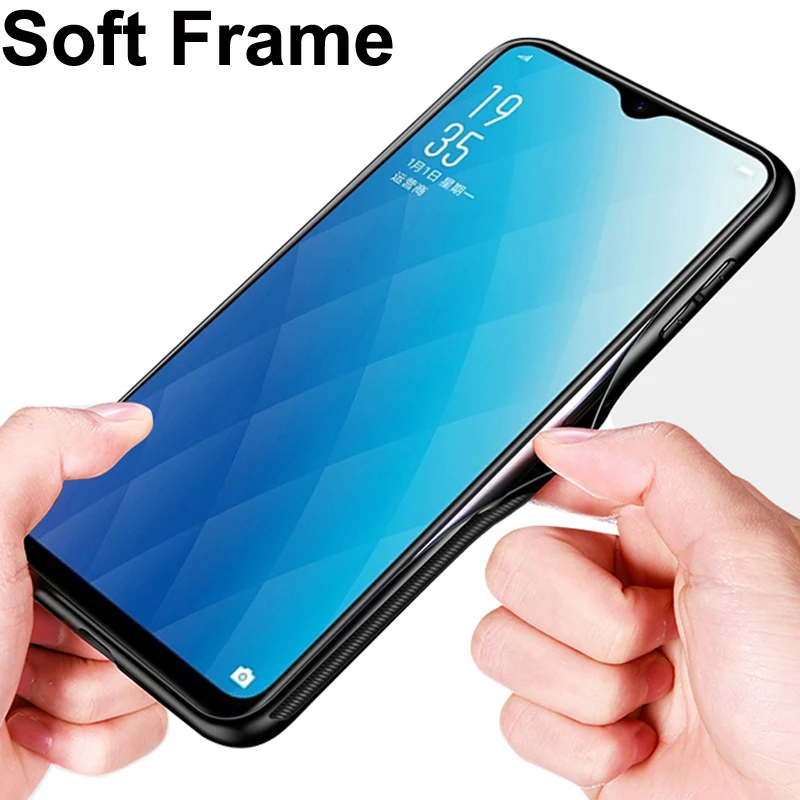 6," для OPPO Realme 2 pro Чехол Realme2pro закаленное стекло силиконовая рамка стекло твердая задняя крышка Realme2 pro оболочка анти-стук