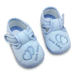 Демисезонный Обувь для младенцев милые полосатые Противоскользящих малышей Обувь милые Обувь для малышей для маленьких мальчиков 0-12