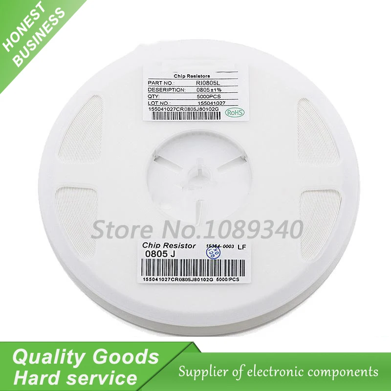 5000 шт. 1% SMD 0805 Резистор 0R ~ 10 м 1/8 Вт 0 1 100 150 220 330 Ом К 2 1R 10R 100R 150R 220R 330R | Электронные