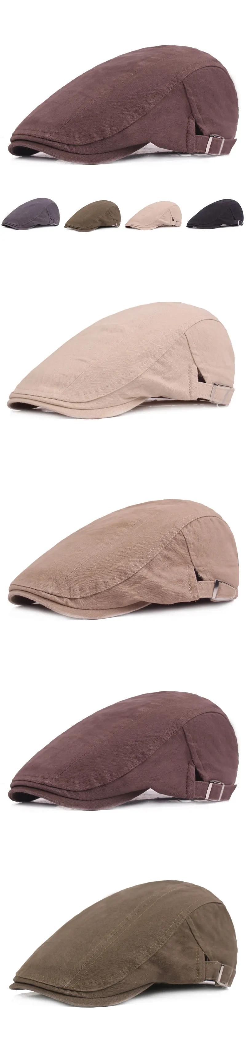 Хлопок утка язык берет шляпа мужская Леди Путешествия козырек Ретро вперед Кепка