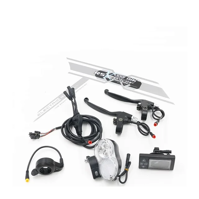 Best price at $123 Cheap JS 5 Parts Electric Bicycle Conversion Kit LCD Display Front Light Throttle 36V 500W Brake Lever Waterproof Wire Motorcycle Part