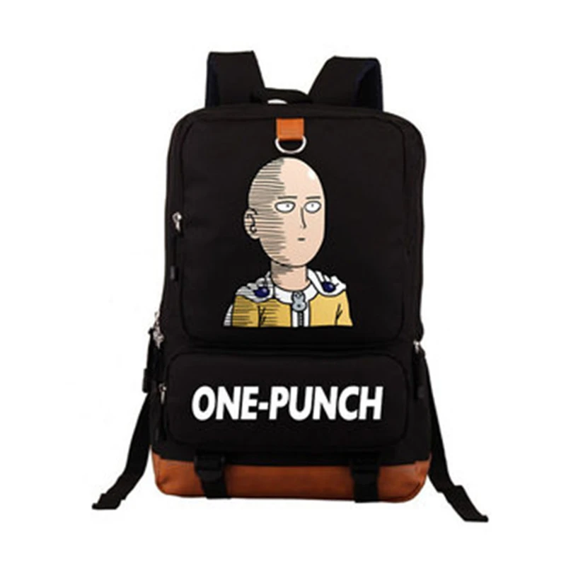 Японский аниме ONE PUNCH-MAN рюкзак с принтом Сайтама Косплей школьный рюкзак парусиновые сумки для ноутбука Мультяшные школьные сумки Дорожная сумка