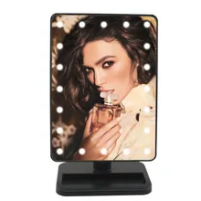 portable 180 rotating make up mirror 20 LED lighted mirror LED touch screen adjustable tabletop lamp mirror