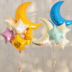 Пятиконечная звезда Луна Фольга Воздушный шар Baby Shower Детский День рождения Свадьба Декор поставки детские шары Globos