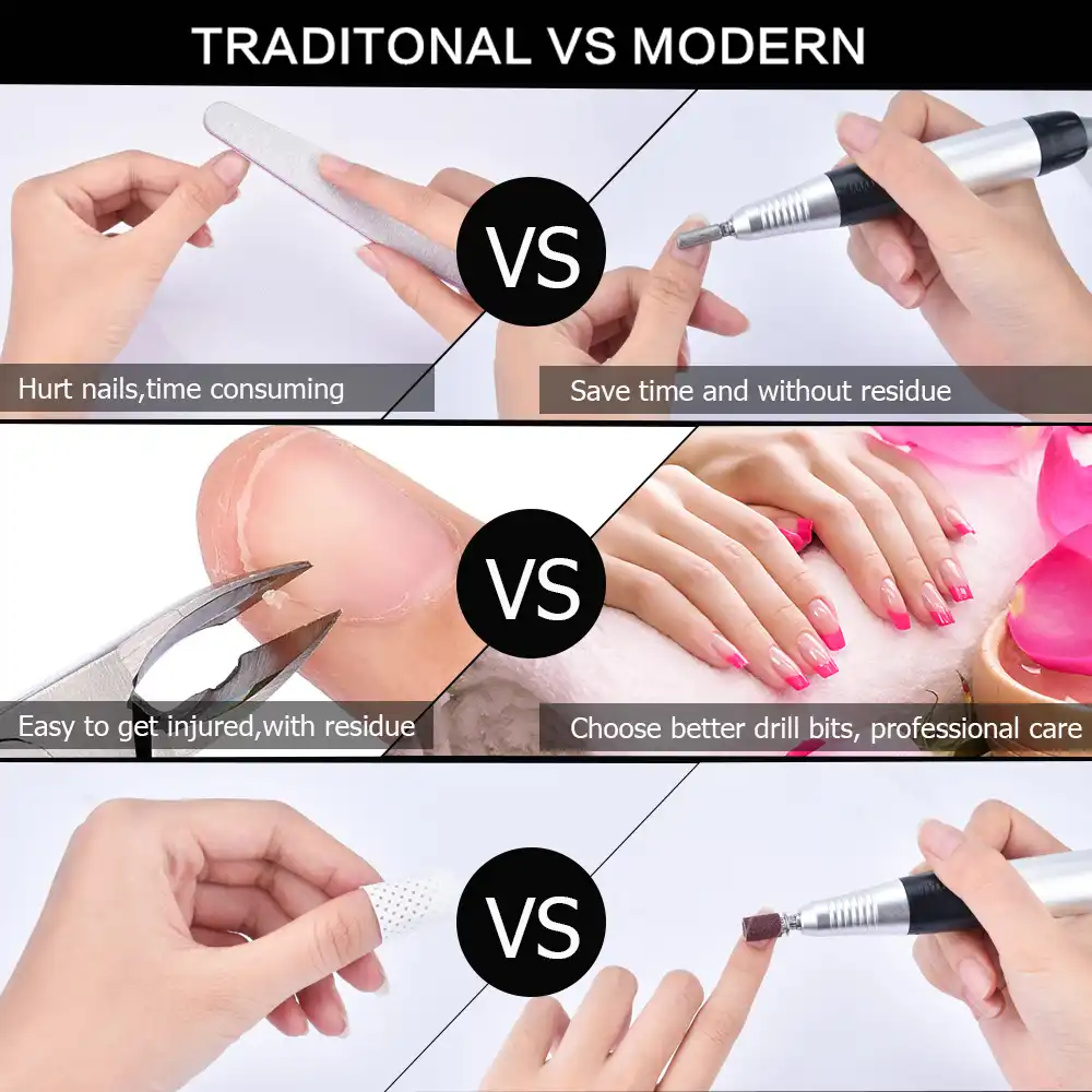 Eu Plug Electric Nail Art Drill Bits Pen Shape Electric Nail File