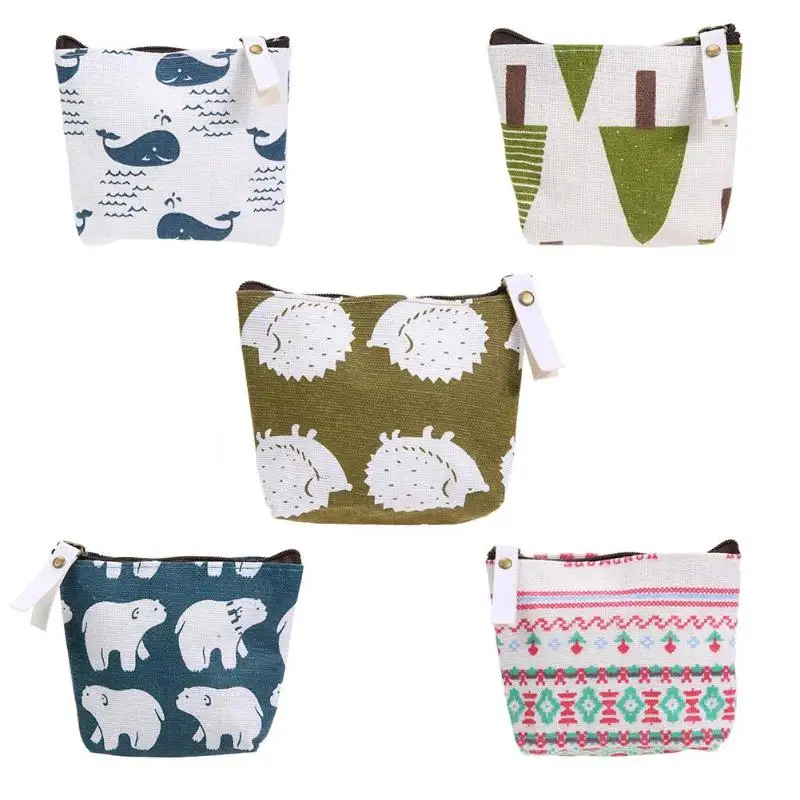 

Women Fashion Korean Cloth Key Coin Canvas Purse Zipper Portable Key Coin Canvas Purse Portable Phone Money Bag Mini Wallet