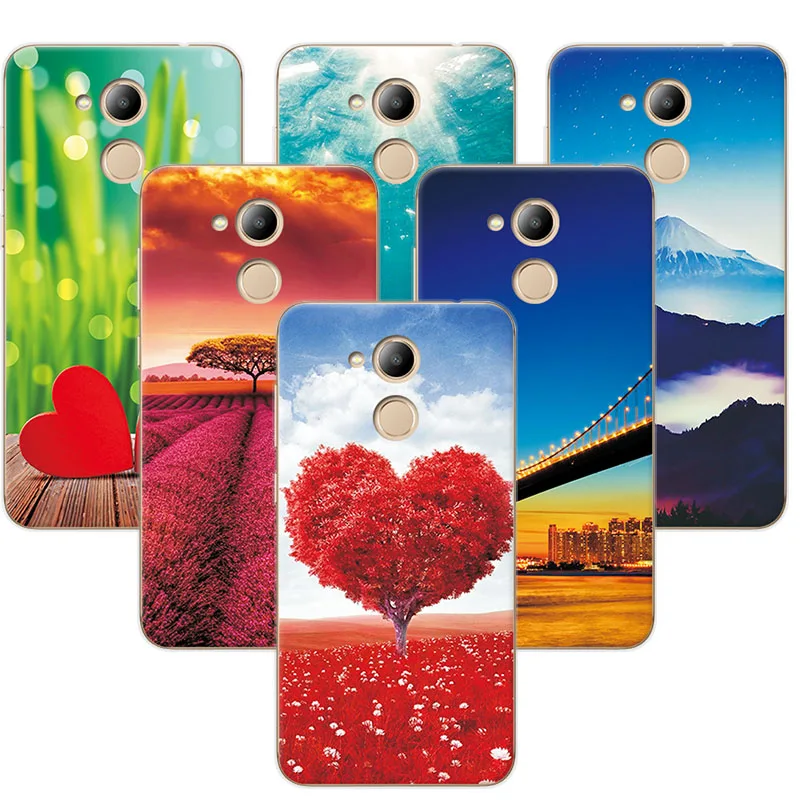 

YOUVEI For Huawei Honor 6C Pro Case Cover 5.2 inch Scenery Rose Painted Soft TPU Phone Cases For Huawei Honor 6C Pro JMM-L22