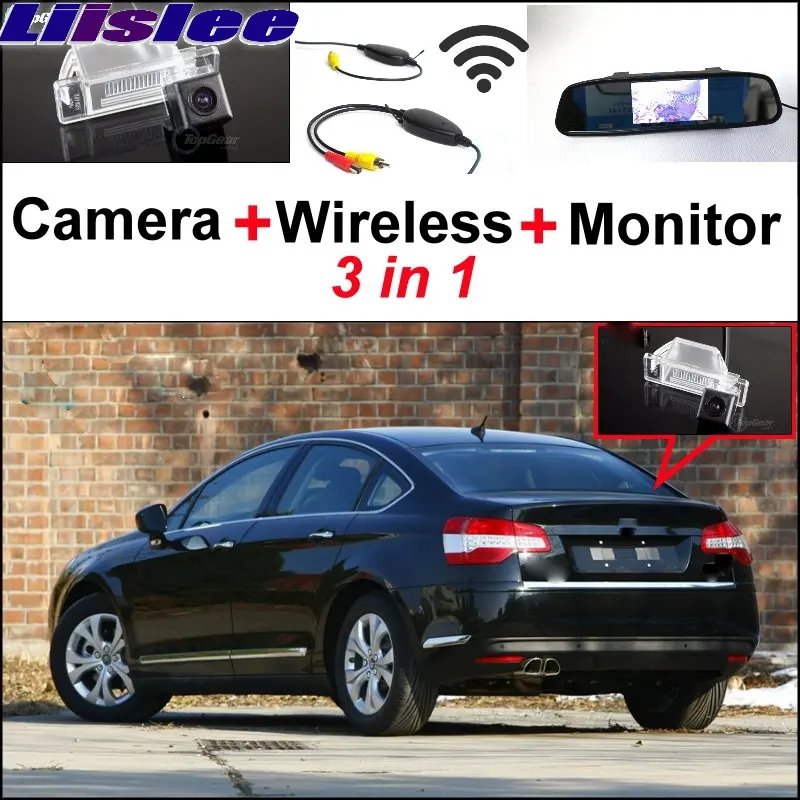 

Liislee 3in1 Special Rear View Camera + Wireless Receiver + Mirror Monitor Easy Parking System For Citroen C2 C3 C4 Hatchback
