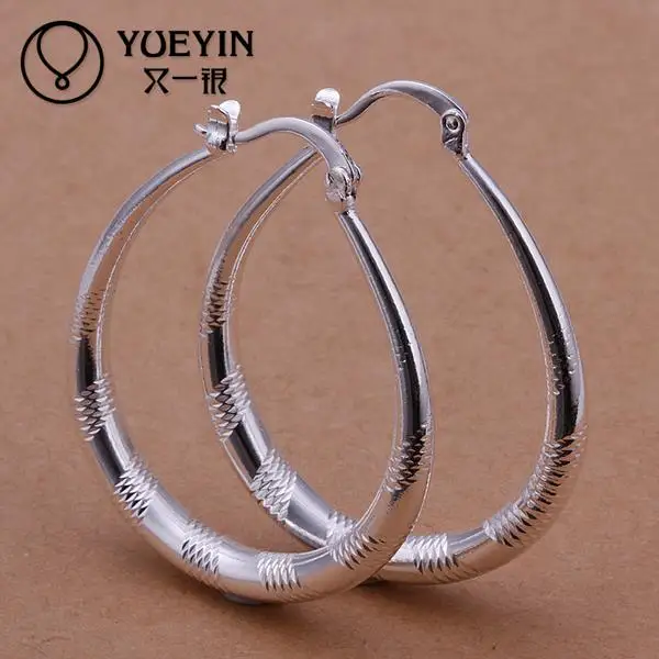 

Wholesale silver plated hoop earrings for women big circle Exaggeration Sexy jewelry oorbellen korvakorut Romantic