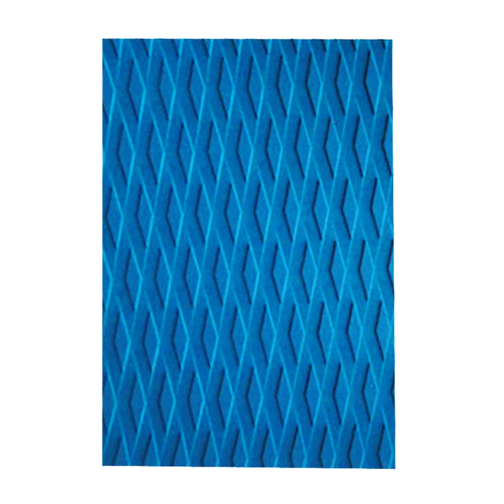 Non-slip EVA SUP Surfboard Skimboard Traction Pad Deck Grip Mat DIY Surfing Accessories 30 x 21 x 0.5 cm Black/Blue/Orange