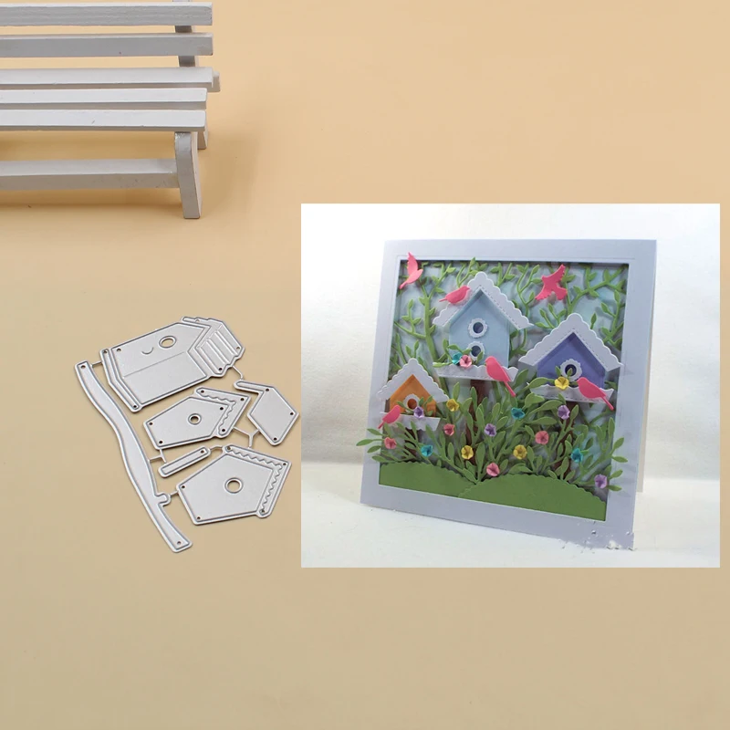 

Bird House Metal Cutting Dies Stencils for DIY Scrapbook Photo Album PaperCard Decorative Craft Embossing Die 2018 new