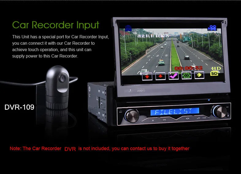 Best Universal 7" 1Din auto retractable panel Car DVD GPS navi system with DVBT 3G WiFi TV DVR RDS AM FM SWC 4X50W DK7088 9 Best Universal 7" 1Din auto retractable panel Car DVD GPS navi system with DVBT 3G WiFi TV DVR RDS AM FM SWC 4X50W DK7088 9