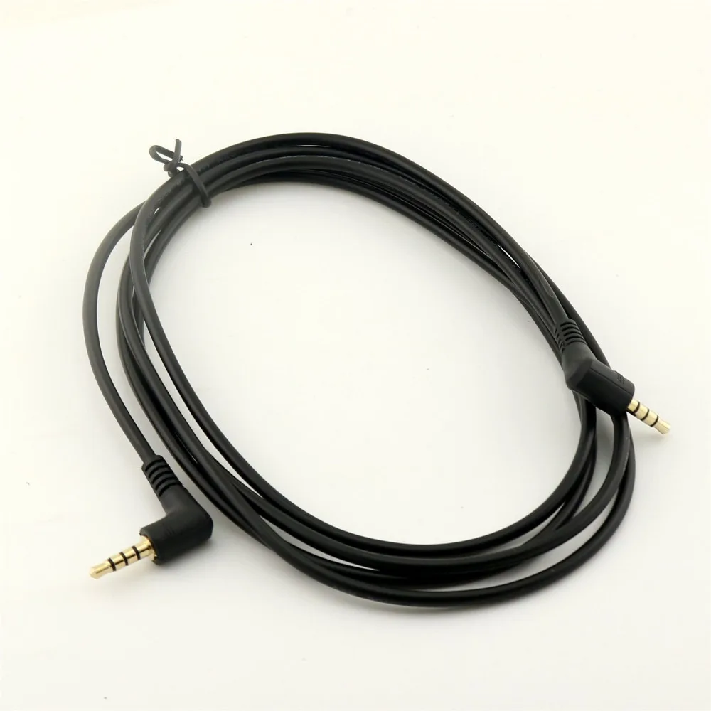 1 Pcs 3Ft/6Ft Oro 3.5 Millimetri 4 Poli Stereo Ad Angolo Retto Maschio A Maschio Trrs Cavo Adattatore Audio