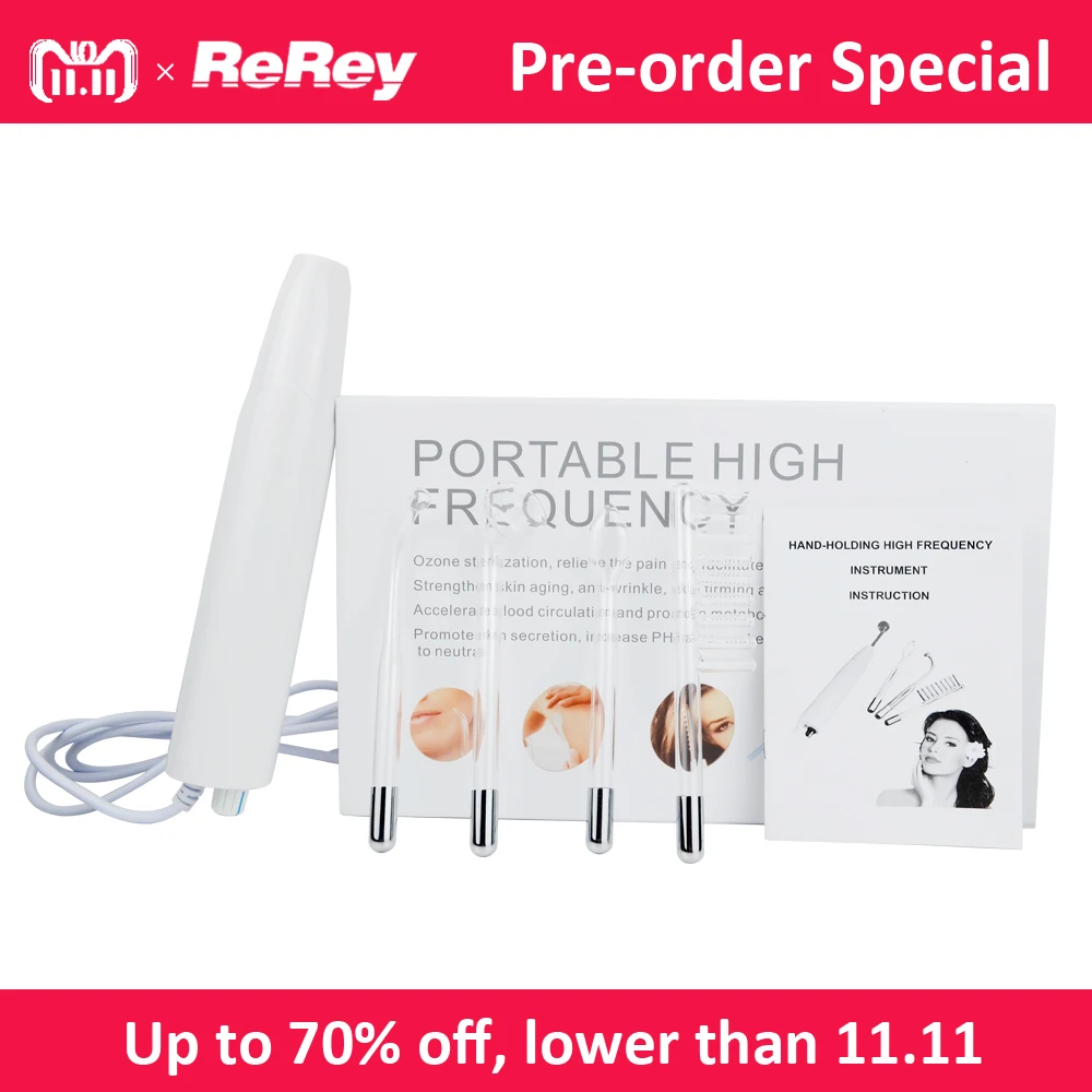 High Frequency Facial Massage Machine HF Skin Care Machine Anti Hair