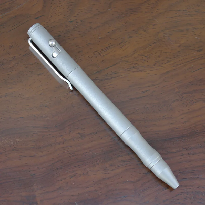 

1 pcs Handmade Gun Bolt Gel Pen 304# Stainless Steel Frosted Pen Tactical Pen Self Defense EDC