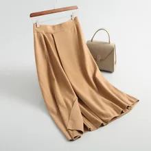 J912 Модные Женские однотонные приталенные Повседневные свитера юбки женские осенние зимние шикарные боковые плиссированные Вязаные Юбки трикотажные изделия saias