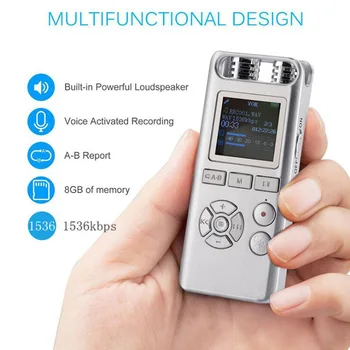 

Top Quality Portable 8GB Digital Voice Recorder Handheld Mini Recording Pen Support Remote Control Audio Recording