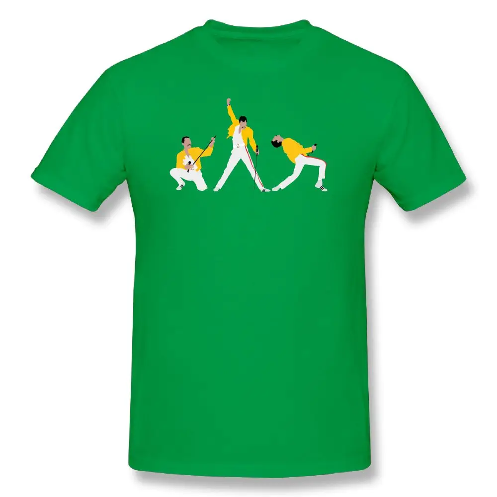 Фредди футболка с Фредди Меркьюри Фредди x 3 принт Повседневная футболка Мужская безразмерная музыкальная футболка короткий рукав забавные хлопковые футболки - Цвет: green