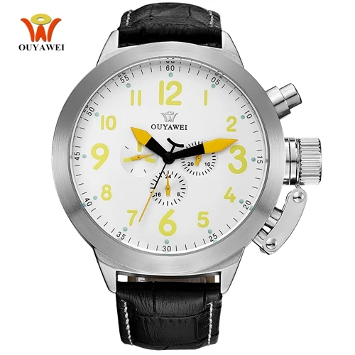 Montre Homme Relogio OYW Брендовые мужские автоматические часы механические часы мужские водонепроницаемые часы модные наручные часы Роскошные Брендовые Часы - Цвет: White