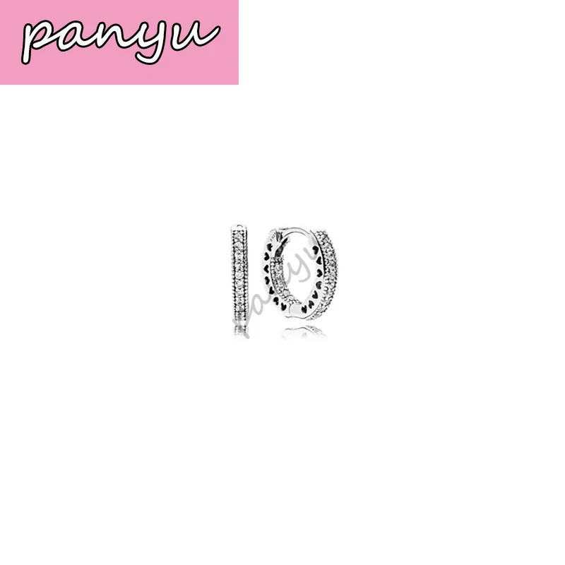 PAN Ear Nails Серебро 925 капли воды полые любящие ушные ногти подходят для Дня Святого Валентина DIY Серьги очаровательные ювелирные изделия - Окраска металла: 6