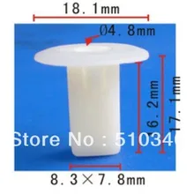 Защелкивается в 8 мм 8 мм отверстие парковка пластиковые зажимы Винт Втулка чехол для Toyota& lexus 90189-06005