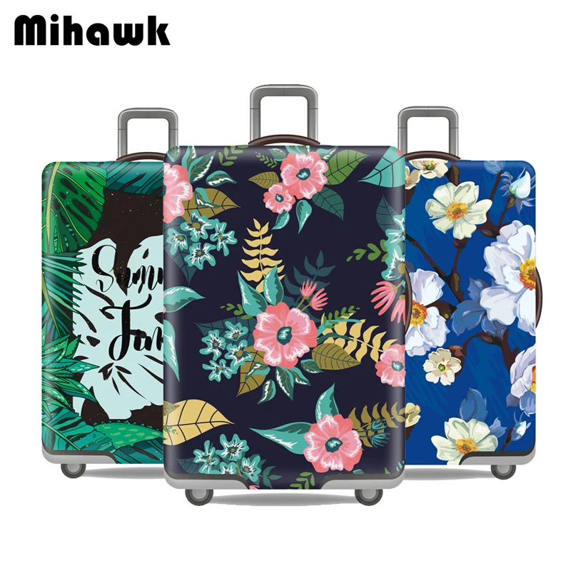 

Mihawk Plum Flower Travel Elasticity Luggage Protective Covers Lady Polyester Suitcase Dust Case Rain Accessories Supplies Gear