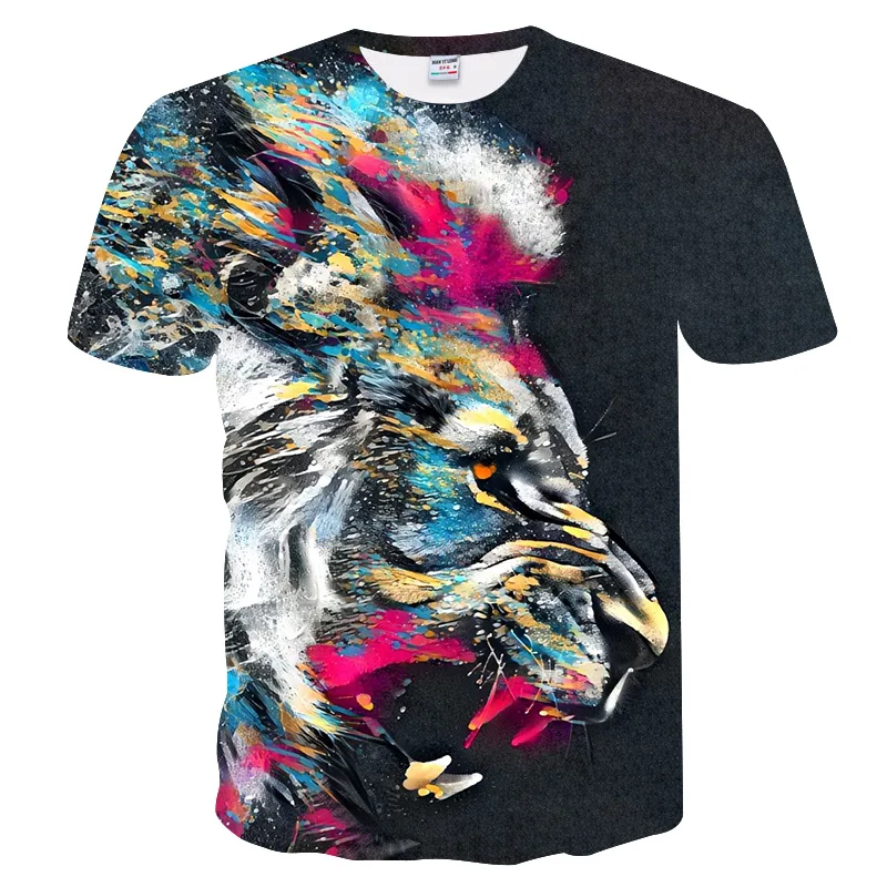 New Brand 3d T-shirt Animal Lion Shirt Camiseta 3d T Shirt Men Funny T Shirts Mens Clothing Casual Fitness TeeTop Tiger Tshirt