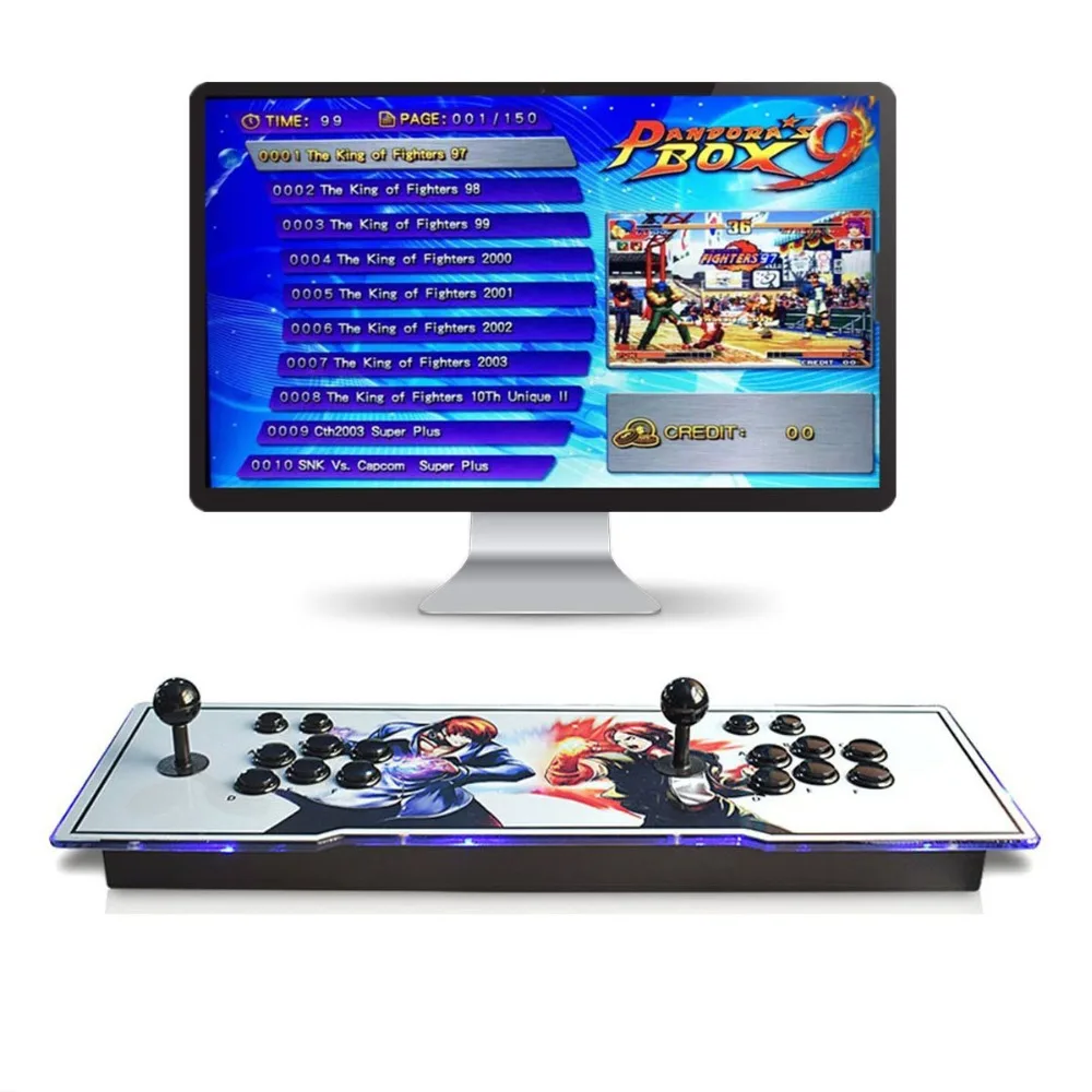 Pandora Box 9D 2222 Arcade Game Console for TV PC PS3 Monitor 2 Player Game Controls Favorite List Switchable Resolution