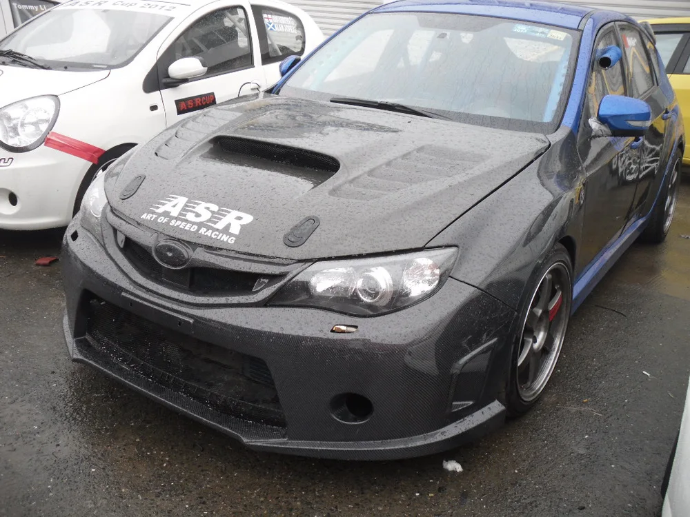 Atuo Parts Carbon Fiber Front Bumper Fit For 2008 2010 Subaru WRX