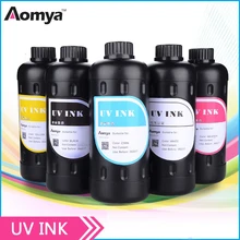 Aomya Fast Curing 3D UV led Ink For Epson R290 R330 R3000 UV flatbed printer on Wood/acrylic/glass/Phone cases/metal 500mlX6C
