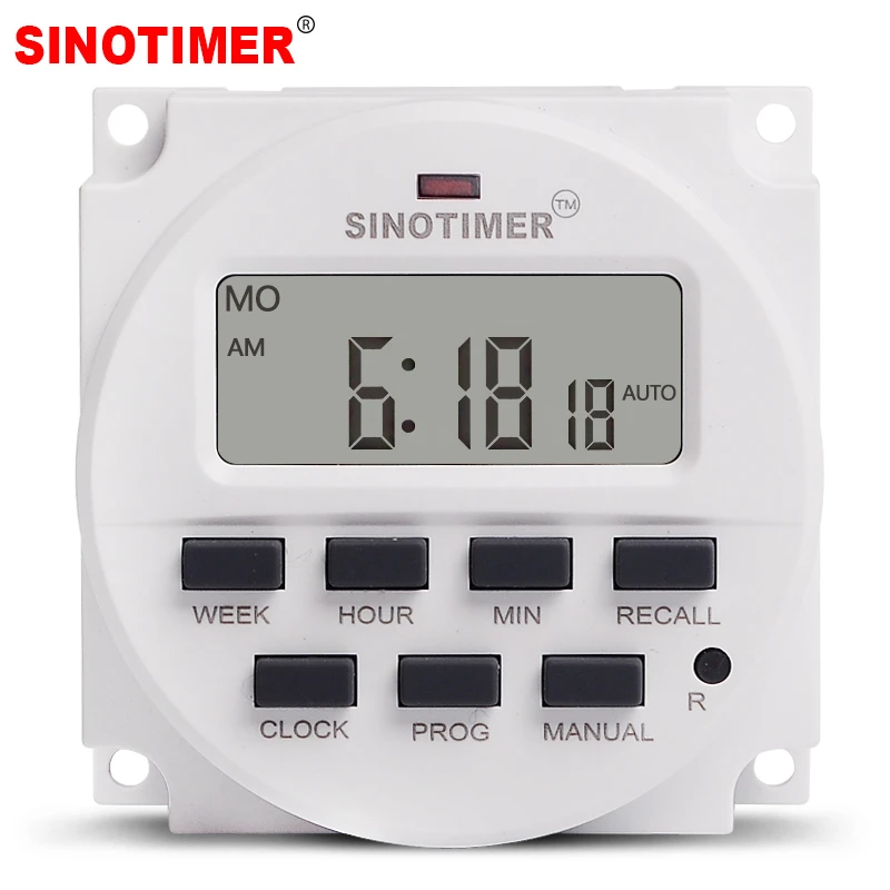 Big Lcd 1.6 Inch Digital 220v 230v Ac 7 Days Programmable Timer Switch