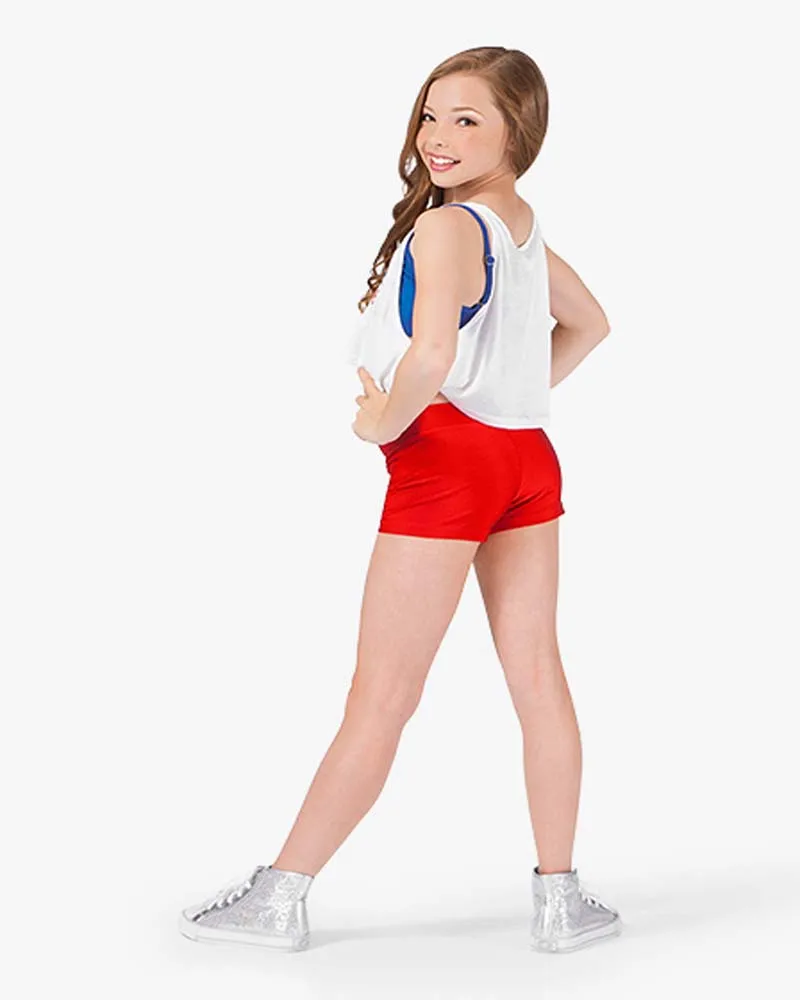 Girls 5-12 yrs Neon Stretch Hot Pants Shorts Dance Gym Tutu Shorts Age 5-12 yrs 