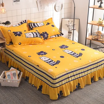 

bed skirt set bedcover in bedspread kings size 2 pillowcase 1 bed skirt bedskirt betcover set wholesale bedsheets