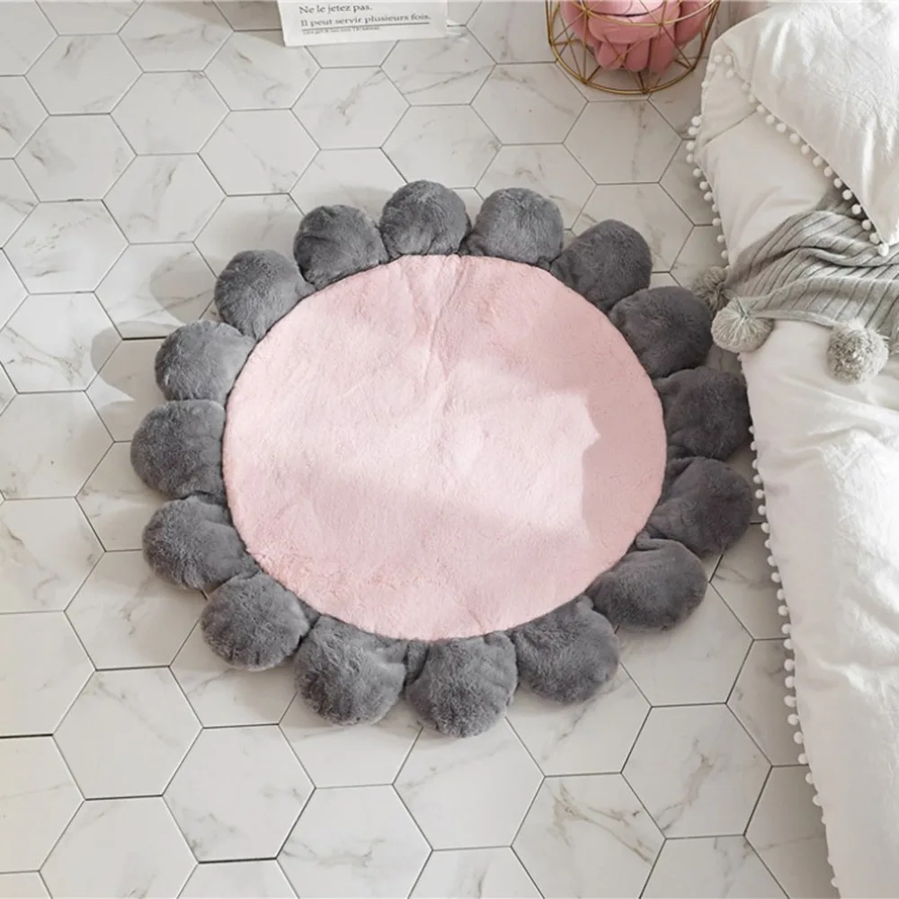 Washable Floor Carpet Anti slip Mat Flower Bedroom Area Rug