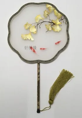 Ручной работы шелковые веера шелковицы цветы двойной вышивкой китайский Подарочный веер высокого класса бамбуковая ручка декоративный вентилятор свадьба - Цвет: style20
