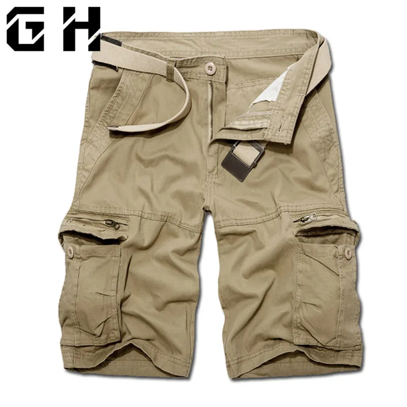 Дропшиппинг мужские шорты Карго военные тактические шорты армейская камуфляжная одежда армейские хлопковые шорты с несколькими карманами