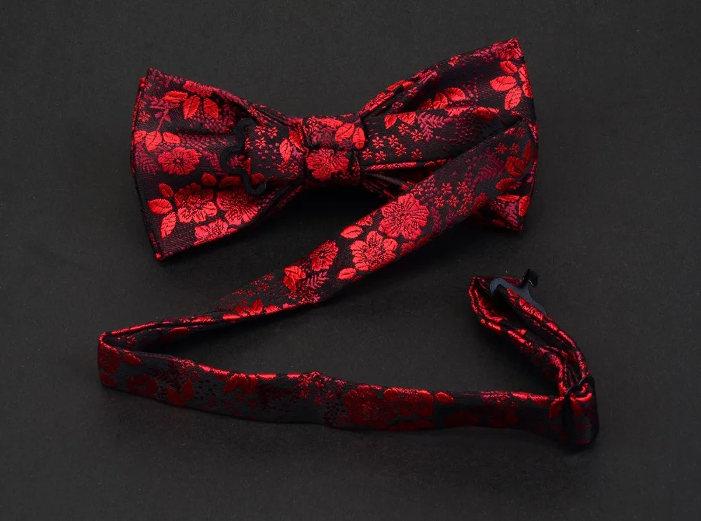 Neck Tie Floral Bow Tie Wedding Silk Noeud Papillon Men Pajaritas Cravat Business Female Male Neckwear